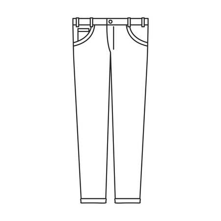 monochrome silhouette of male pants vector illustrationのイラスト素材