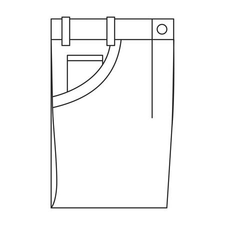 monochrome silhouette of male pants folded vector illustrationのイラスト素材
