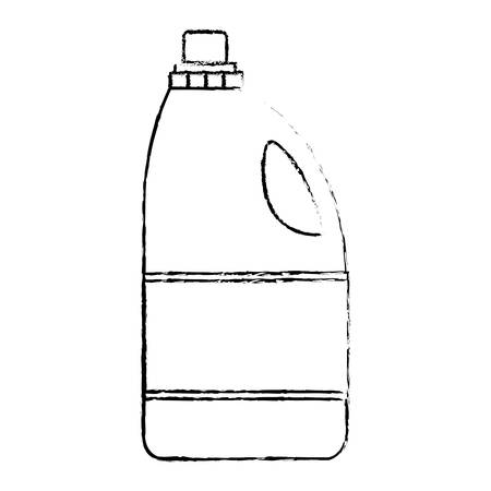 Monochrome blurred silhouette of detergent bottle vector illustration.のイラスト素材