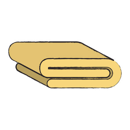 Colored blurred silhouette of folded bath towel vector illustrationのイラスト素材