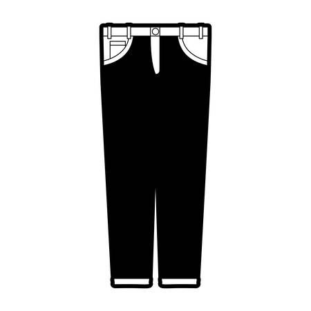 black sections silhouette of male pants vector illustrationのイラスト素材