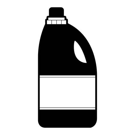 black sections silhouette of detergent bottle vector illustrationのイラスト素材
