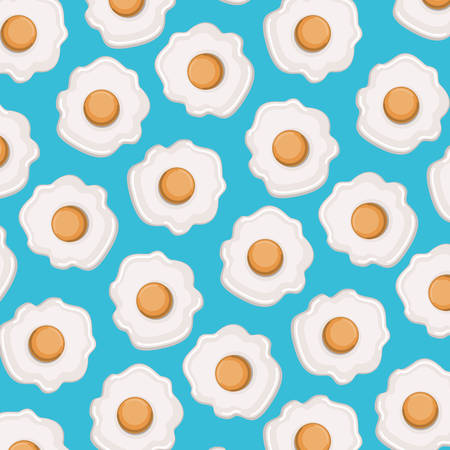 Fried egg pattern colorful.のイラスト素材