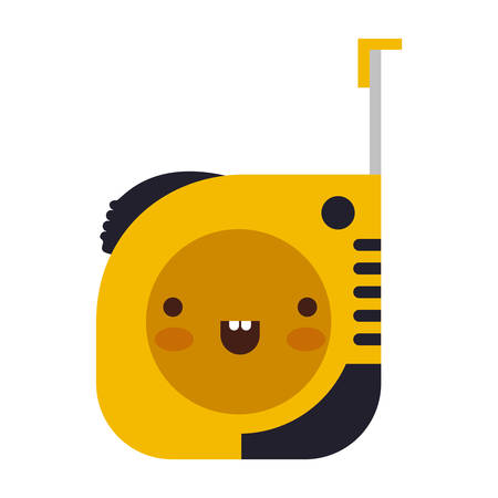 measure tape icon colorful kawaii silhouette vector illustrationのイラスト素材