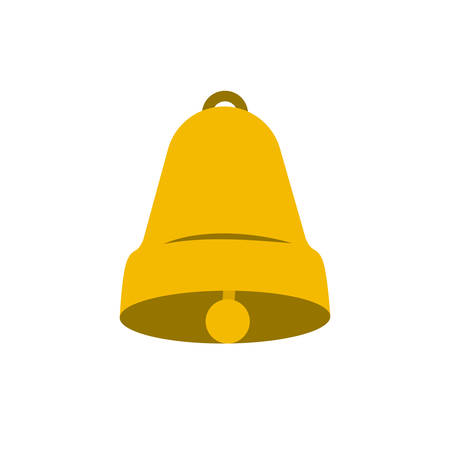 Bell front view on colorful silhouette vector illustrationのイラスト素材