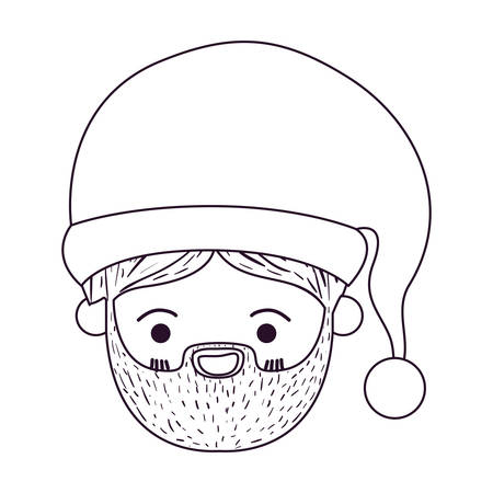 Santa Claus face icon.のイラスト素材