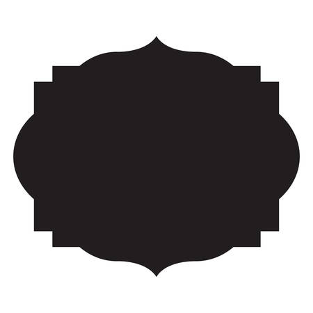 heraldic black silhouette decorative frame vector illustrationのイラスト素材