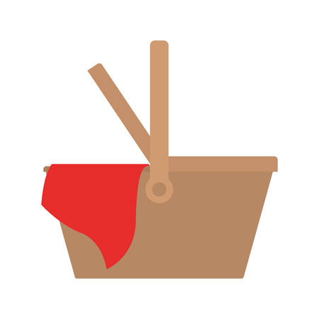 picnic basket icon colorful silhouette vector illustrationのイラスト素材