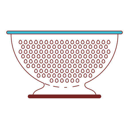 kitchen drainer utensil color sections silhouette vector illustrationのイラスト素材