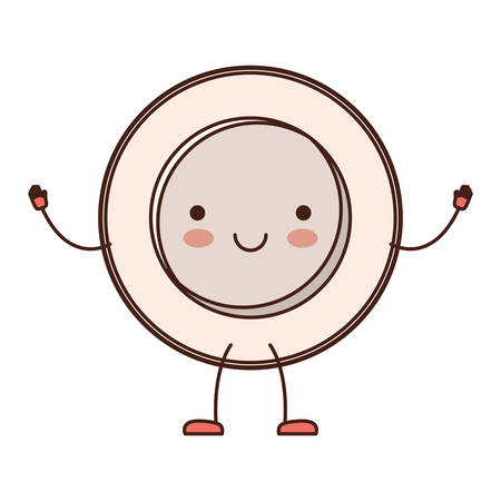 Plate cartoon character.のイラスト素材