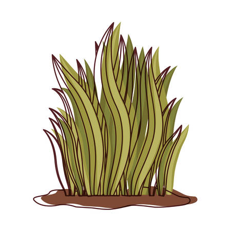 colorful bushes in watercolor silhouette vector illustrationのイラスト素材