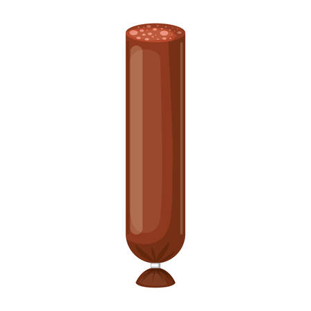 sausage piece in colorful silhouette on white background vector illustrationのイラスト素材