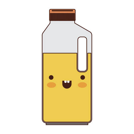 orange juice bottle in colorful silhouette vector illustrationのイラスト素材