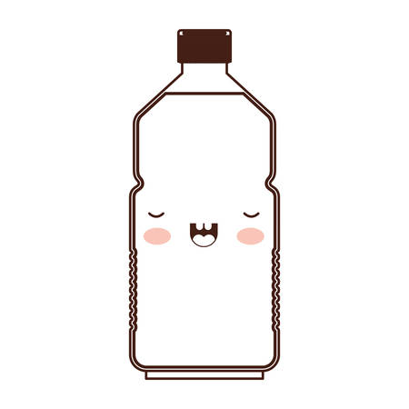 water bottle in brown silhouette vector illustrationのイラスト素材