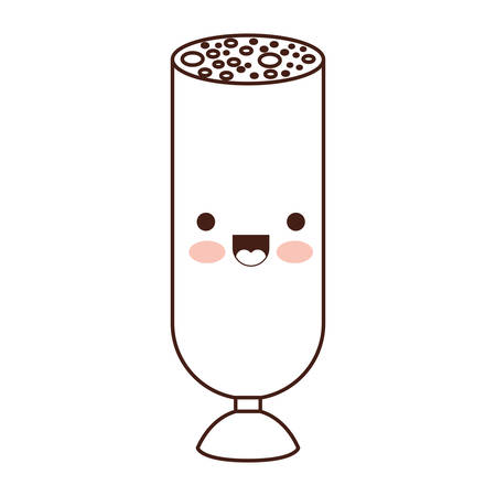 sausage piece in brown silhouette vector illustrationのイラスト素材