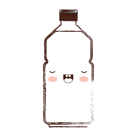 water bottle in brown blurred silhouette vector illustrationのイラスト素材