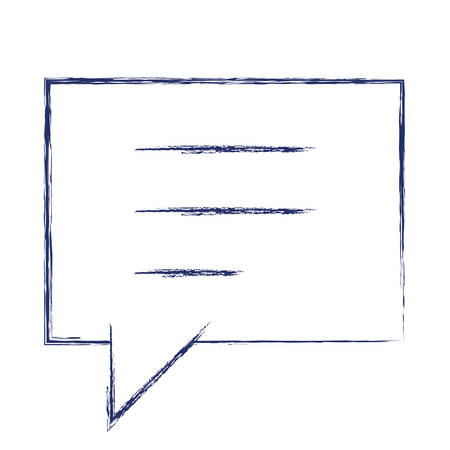 square dialogue speech with tail in dark blue blurred silhouette vector illustrationのイラスト素材