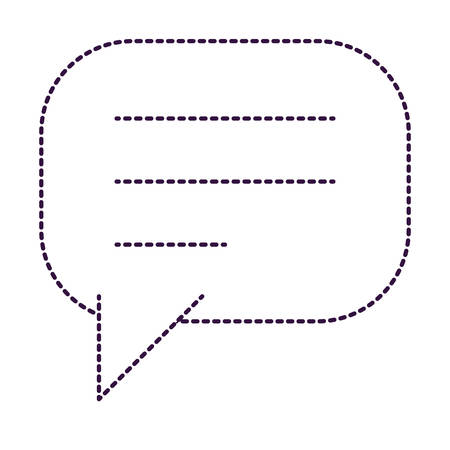 Square dialogue speech and rounded with tail in purple dotted silhouette vector illustrationのイラスト素材