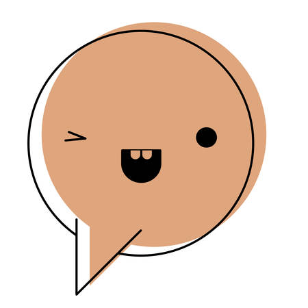 Circular dialogue speech with tail in watercolor silhouette vector illustrationのイラスト素材