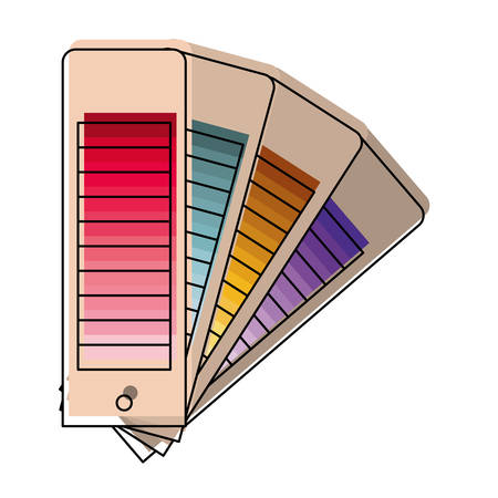 color palette paint design rainbow colour creative vector illustrationのイラスト素材
