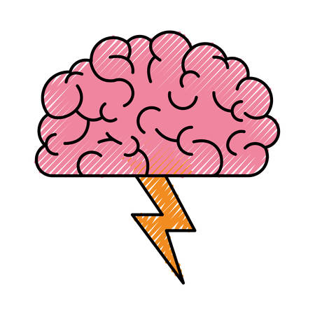 Brain science mind intelligence creative thinking vector illustrationのイラスト素材