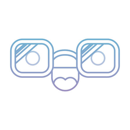 caricature face glasses expression fun comic cute vector illustrationのイラスト素材