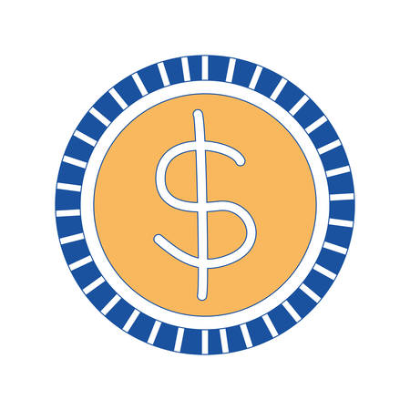 coin money isolated icon vector illustration designのイラスト素材