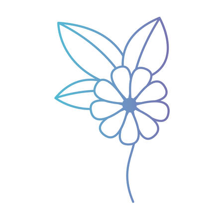 flower and leafs floral decoration vector illustration designのイラスト素材