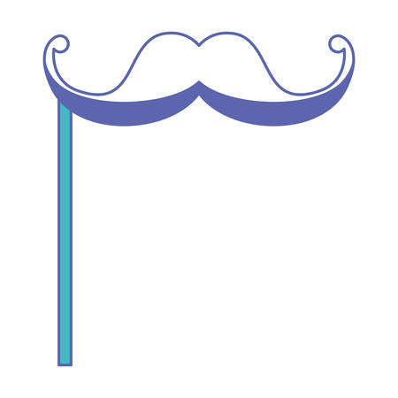 Carnival mustache accessory icon vector illustration design.のイラスト素材