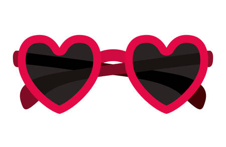 glasses with heart shape vector illustration designのイラスト素材