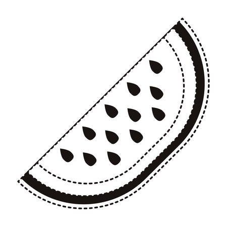 watermelon fresh fruit slice vector illustration designのイラスト素材