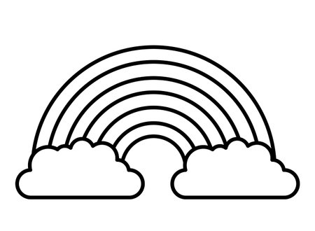cute rainbow isolated icon vector illustration designのイラスト素材