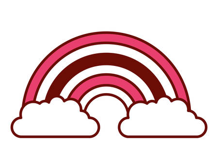 cute rainbow isolated icon vector illustration designのイラスト素材