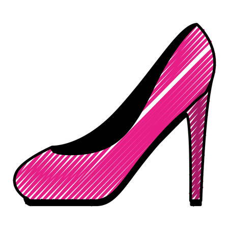 high heel shoe icon vector illustration designのイラスト素材