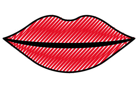 Sensuality lips isolated icon vector illustration design.のイラスト素材