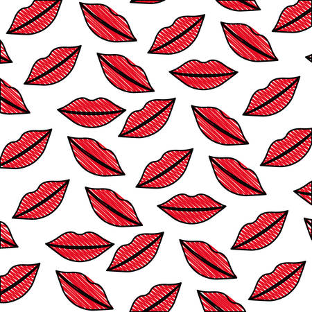 sensuality lips pattern background vector illustration designのイラスト素材