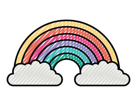 cute rainbow isolated icon vector illustration designのイラスト素材