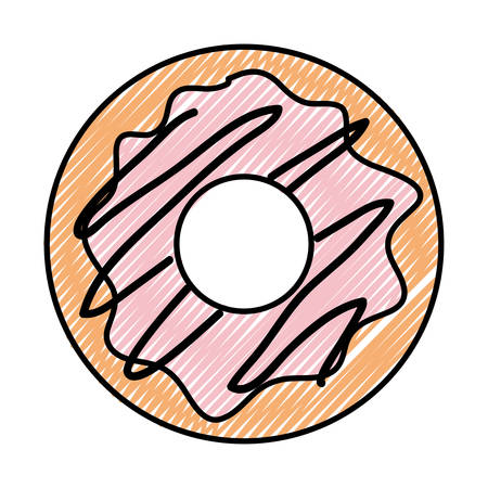 Delicious and sweet donut vector illustration designのイラスト素材