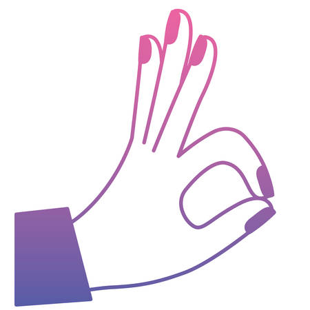 Ok gesture with hand vector illustration design.のイラスト素材