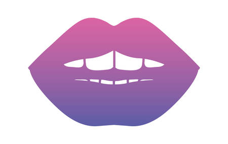 lips with teeth vector illustration designのイラスト素材