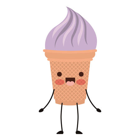 delicious ice cream   character vector illustration designのイラスト素材