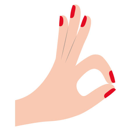 ok gesture with hand vector illustration designのイラスト素材