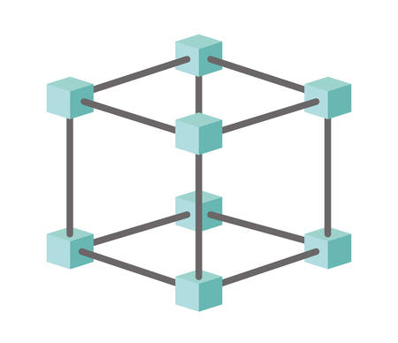 Cubic matrix geometric iconのイラスト素材