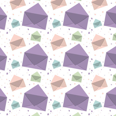 envelope mail pattern background vector illustration designのイラスト素材
