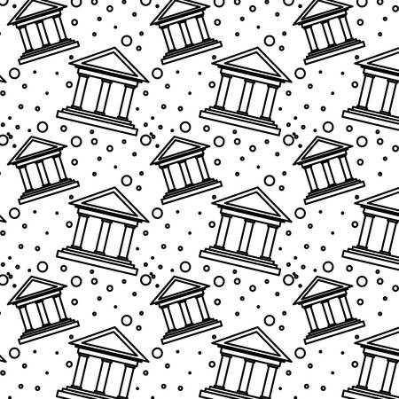 bank building pattern background vector illustration designのイラスト素材