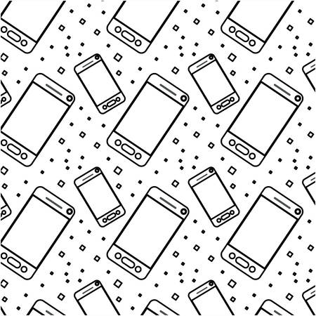 smartphone device pattern background vector illustration designのイラスト素材