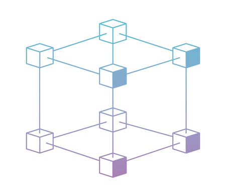 Cubic matrix geometric icon vector illustration designのイラスト素材