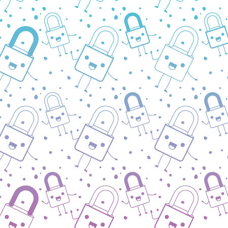 safe secure padlock pattern background vector illustration designのイラスト素材