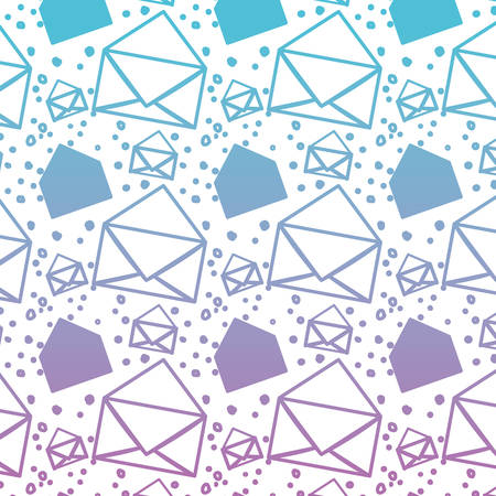 envelope mail pattern background vector illustration designのイラスト素材