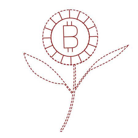 Plant with bitcoins icon vector illustration designのイラスト素材